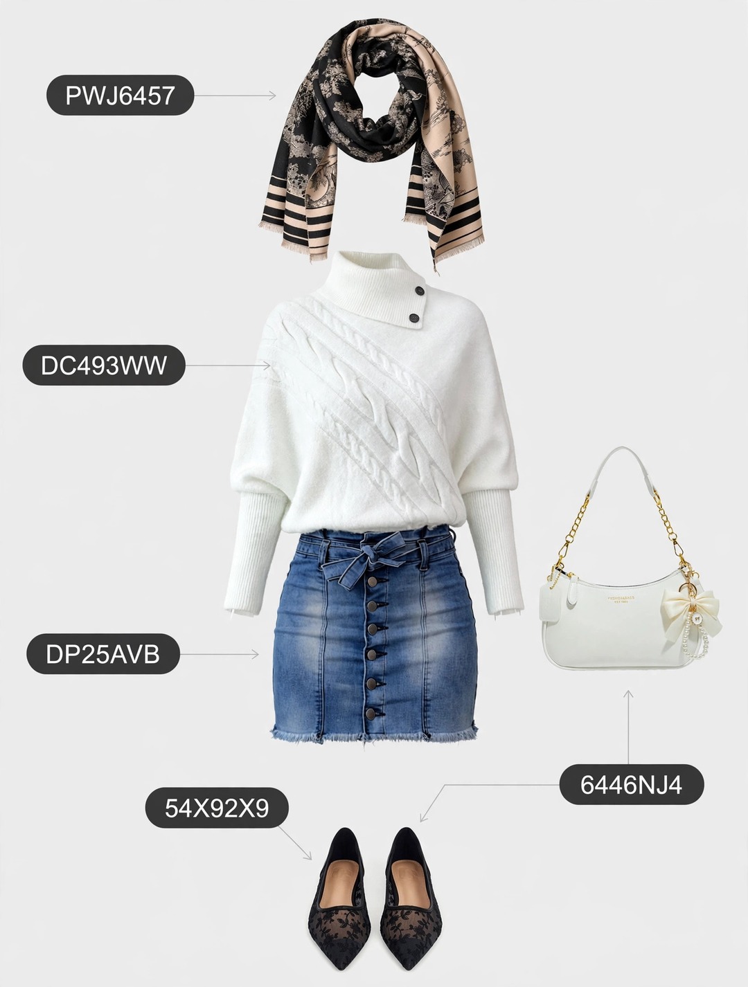 SHEIN Outfit Idea: Cozy fall uniform 🧡 5 knit + skirt fits — type each code into