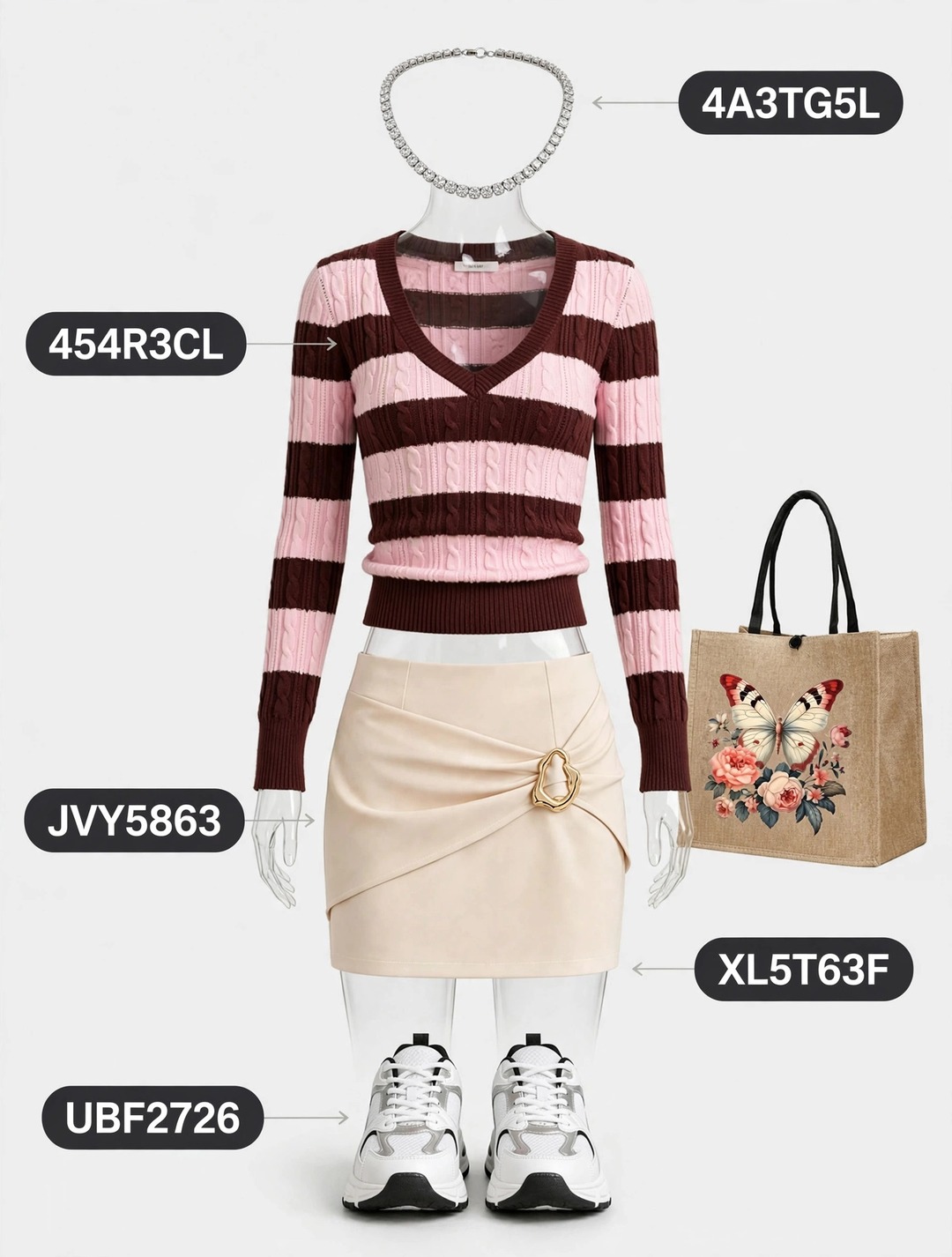 SHEIN Outfit Idea: Knit girl fall 5 sweater-weather outfits — type each code int